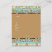 Business Visitenkarte Vintag Blue Tan (Rückseite)