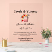 Business-Website "Juice & Shakes" Acrylschild (Hochzeit)