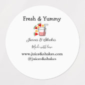 Business-Website "Juice & Shakes" Etiketten (Design 1)