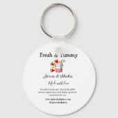 Business-Website "Juice & Shakes" Schlüsselanhänger (Rückseite)