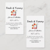 Business-Website "Juice & Shakes" Visitenkarte (Vorne/Hinten)