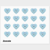 Business-Website: Light Blue Heart Shape Sticker (Blatt)