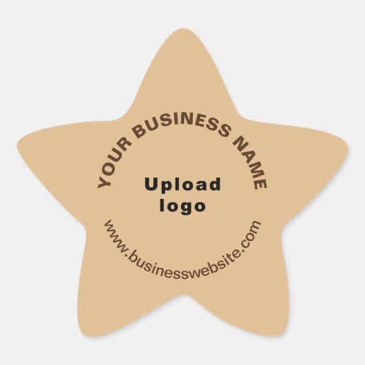 Business-Website: Light Brown Star Shape Sticker (Vorderseite)