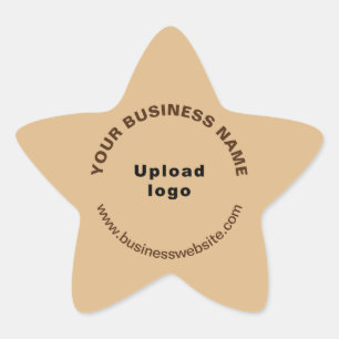 Business-Website: Light Brown Star Shape Sticker