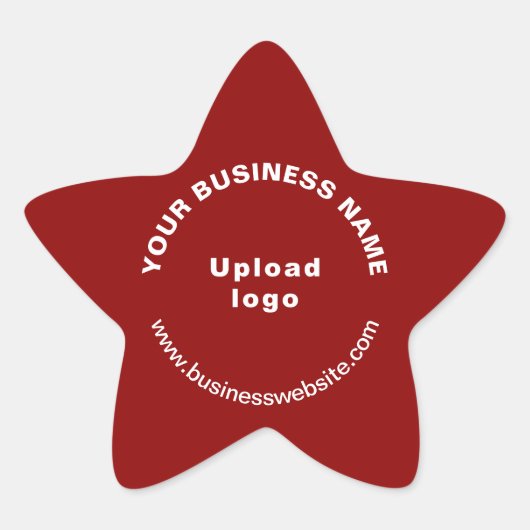 Business-Website: Roter Star-Shape-Aufkleber Stern-Aufkleber (Vorderseite)
