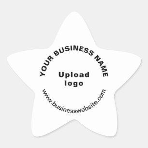 Business-Website: White Star Shape-Aufkleber Stern-Aufkleber