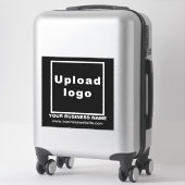 Business-Website zu Black Large Square Vinyl Aufkleber (Koffer)