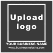 Business-Website zu Black Large Square Vinyl Aufkleber (Vorderseite)