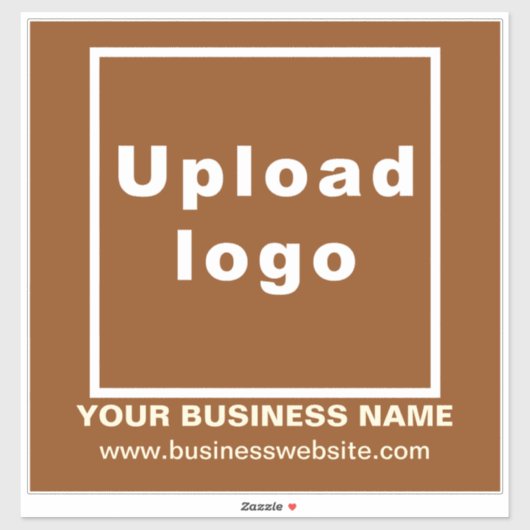 Business-Website zu Brown Large Square Vinyl Aufkleber (Blatt)