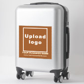 Business-Website zu Brown Large Square Vinyl Aufkleber (Koffer)