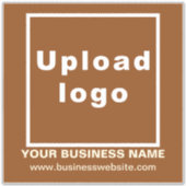 Business-Website zu Brown Large Square Vinyl Aufkleber (Vorderseite)