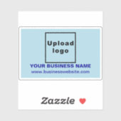 Business-Website zu Light Blue Rectangle Vinyl Aufkleber (Blatt)