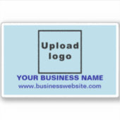 Business-Website zu Light Blue Rectangle Vinyl Aufkleber (Vorderseite)