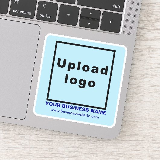 Business-Website zu Light Blue Square Vinyl Aufkleber (Detail)