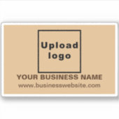 Business-Website zu Light Brown Rectangle Vinyl Aufkleber (Vorderseite)