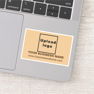 Business-Website zu Light Brown Rectangle Vinyl Aufkleber