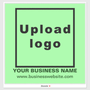 Business-Website zu Light Green Large Square Vinyl Aufkleber