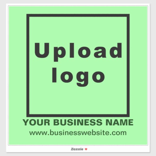 Business-Website zu Light Green Large Square Vinyl Aufkleber (Blatt)