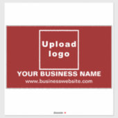 Business-Website zu Red Large Rectangle Vinyl Aufkleber (Blatt)