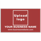 Business-Website zu Red Large Rectangle Vinyl Aufkleber (Vorderseite)
