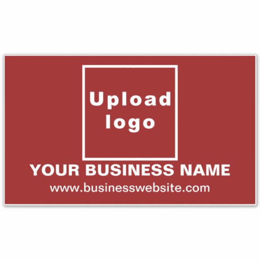 Business-Website zu Red Large Rectangle Vinyl Aufkleber (Vorderseite)