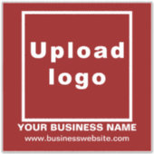 Business-Website zu Red Large Square Vinyl Aufkleber (Vorderseite)