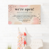 Business We're Open Abstrakt Blush Banner (Insitu)