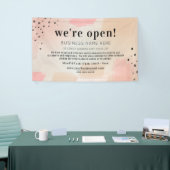 Business We're Open Abstrakt Blush Banner (Messeveranstaltung)