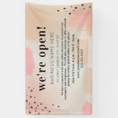 Business We're Open Abstrakt Blush Banner (Vertikal)