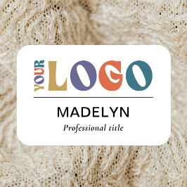 Business White Company Logo Employee Magnetic Namensschild