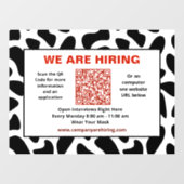 Business Wir stellen QR-Code persönlich ein Fensteraufkleber (Blatt)