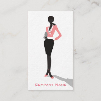 Business Woman Premium Paper Business Card Visitenkarte