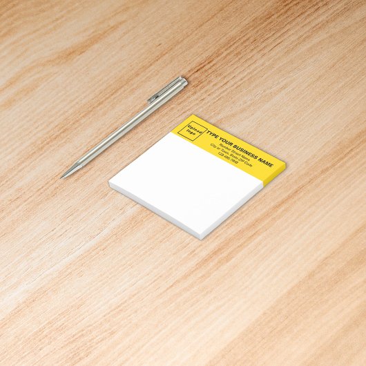 Business Yellow Heading White Square Post it note Post-it Klebezettel