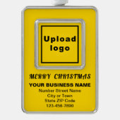 Business Yellow Portrait Rectangle Gerahmt Rahmen-Ornament Silber (Vorderseite)