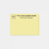 Business Yellow Rectangle post it note Post-it Klebezettel (Vorderseite)