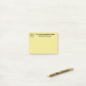 Business Yellow Rectangle post it note Post-it Klebezettel (Auf Schreibtisch)