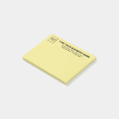 Business Yellow Rectangle post it note Post-it Klebezettel (angewinkelt)
