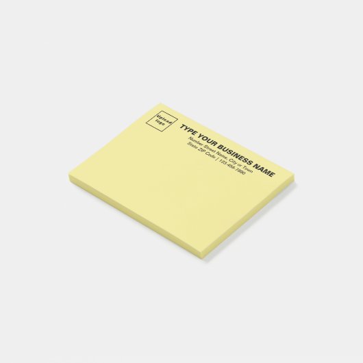 Business Yellow Rectangle post it note Post-it Klebezettel (angewinkelt)