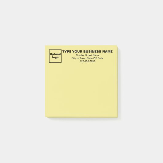 Business Yellow Square post it note Post-it Klebezettel (Vorderseite)