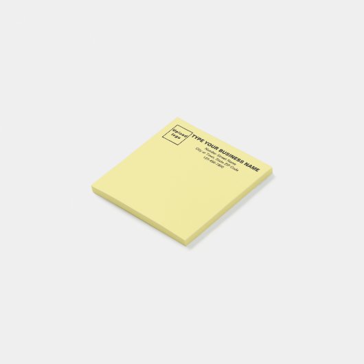 Business Yellow Square post it note Post-it Klebezettel (angewinkelt)
