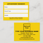 Business-Yellow-Terminkarte Terminkarte (Vorne/Hinten)