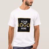 Business your logo hier QR-Code und Textwerbung T-Shirt (Vorderseite)