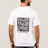 Business your logo hier QR-Code und Textwerbung T-Shirt (Rückseite)