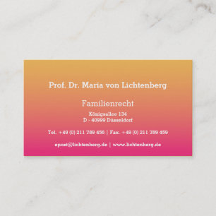 Businesscards blassrot visitenkarte