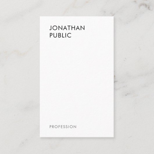 Businesscards Trendy Modern Elegant Beruflich Visitenkarte (Vorderseite)