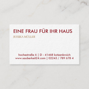 Businesskarte sauber visitenkarte