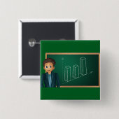 Businessman Presenting Growth Bar Chart Button (Vorne & Hinten)
