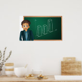 Businessman Presenting Growth Bar Chart Poster (Küche)