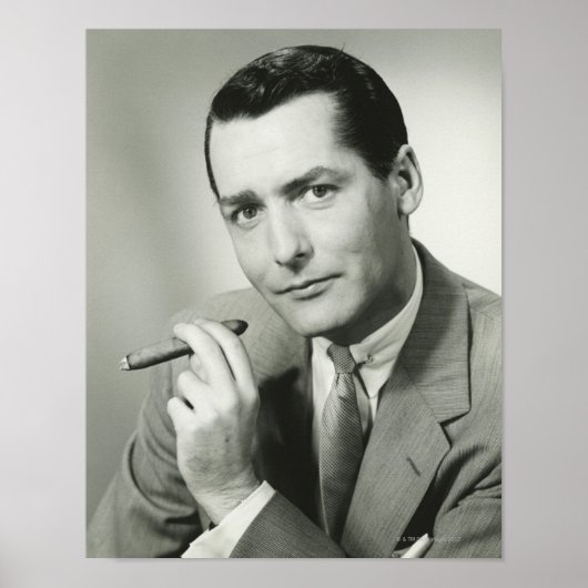 Businessman Smoking Cigar Poster (Vorne)