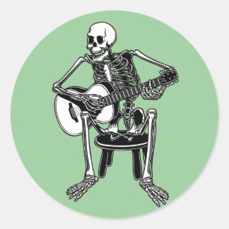 Busker Bones Runder Aufkleber